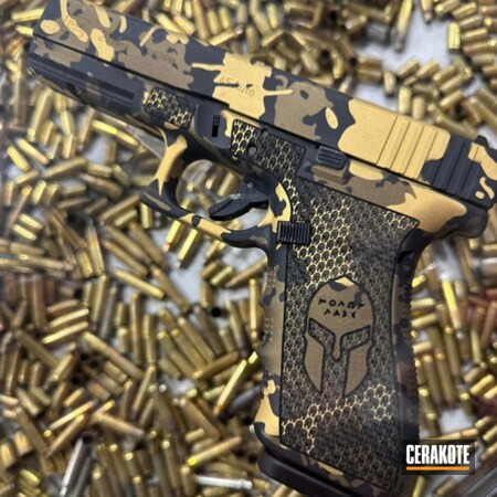 Powder Coating: Graphite Black H-146,Glock,Gold H-122,Armor Black H-190,Glock 21,Laser Stippled,Laser Engraved