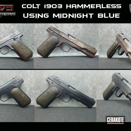 Powder Coating: Handguns,Refinished,Midnight Blue H-238,Colt