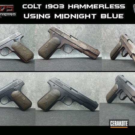 Powder Coating: Handguns,Refinished,Midnight Blue H-238,Colt