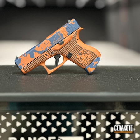 Powder Coating: Hunter Orange H-128,NRA Blue H-171,Handguns,Custom Pistol,Armor Black H-190,Custom Mix,Custom Camo,Custom Glock,Laser Stippled,Charity,Laser Engraved
