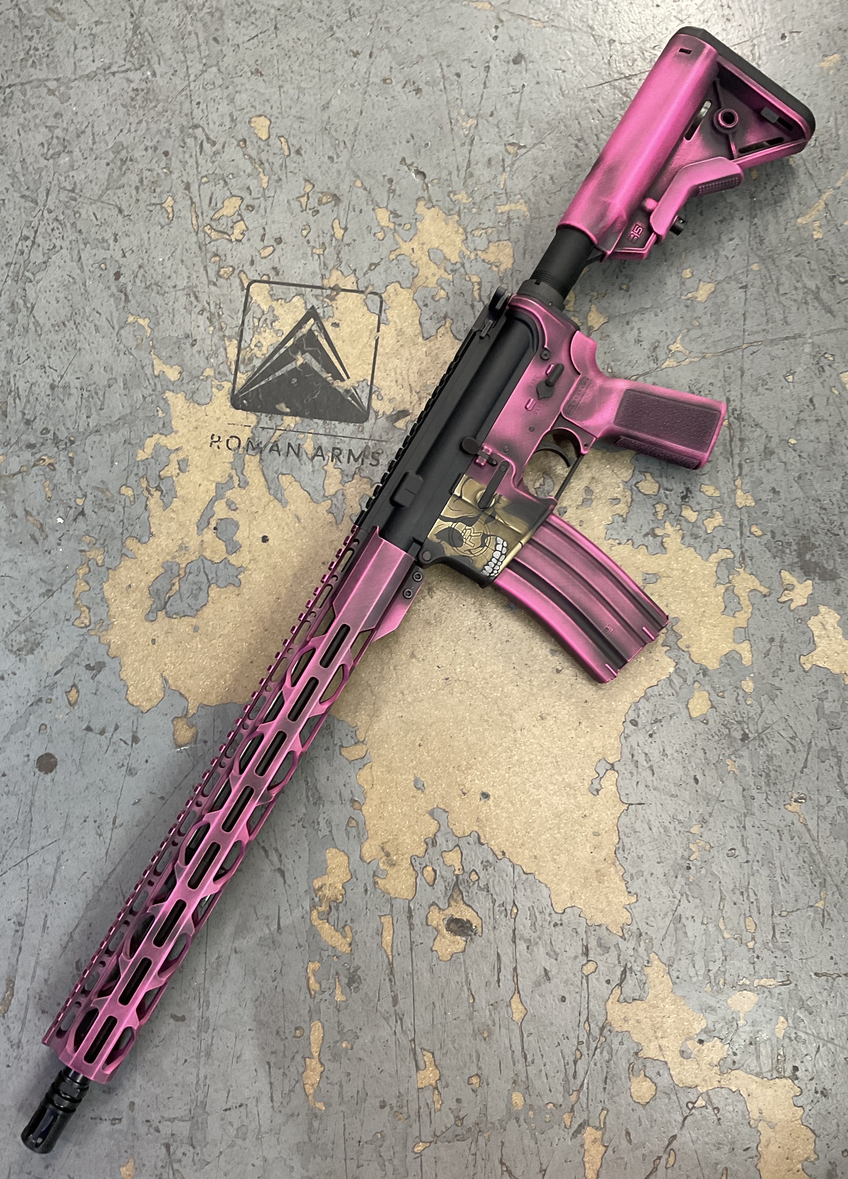 AR-15 Build finished in a Hidden White, Prison Pink, Benelli® Sand ...