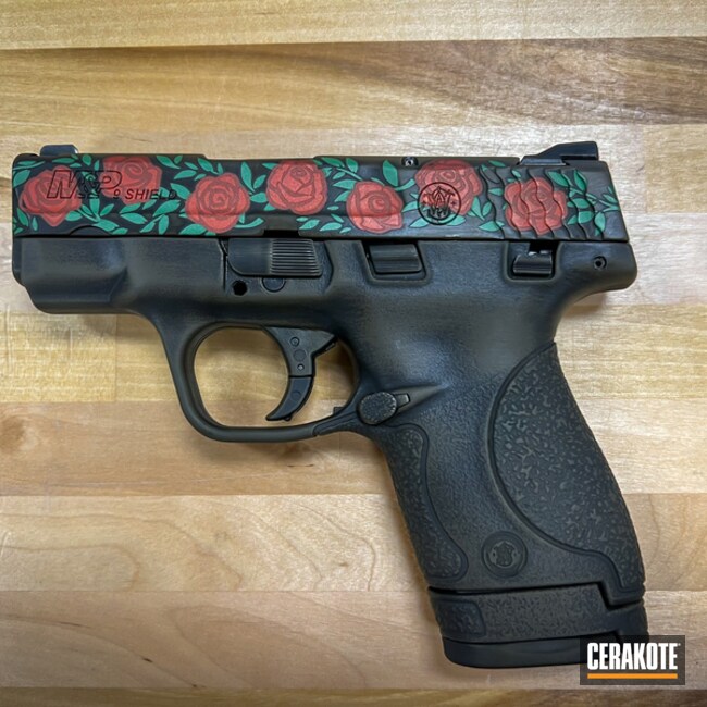 Custom Rose And Vine Themed Smith & Wesson M&p Pistol