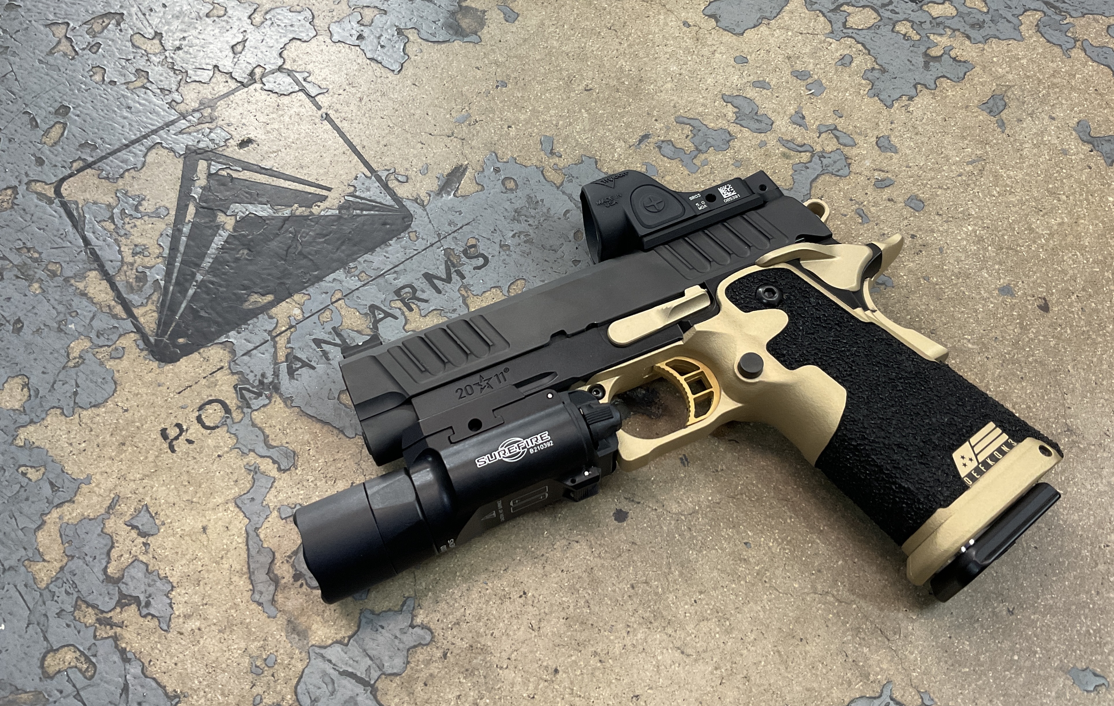 Custom Frit Custom Pistol coated with a High Gloss Armor Clear and Gold Finish ...