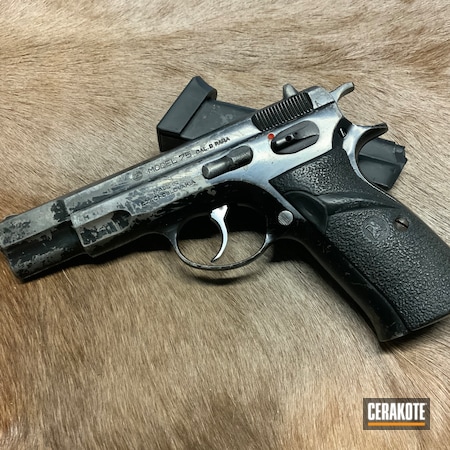 Powder Coating: 9mm,Graphite Black H-146,Handguns,CZ 75,Pistol,Gen II Graphite Black HIR-146