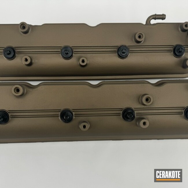 Valve Covers Coated With Cerakote In Smoked Bronze And Gloss Black