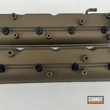 Valve Covers Coated With Cerakote In Smoked Bronze And Gloss Black
