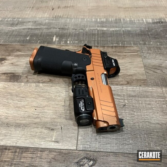 Pistol Coated With Cerakote In H-347