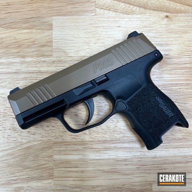 Sig P365 Coated With Cerakote In E-190