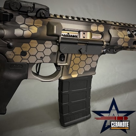 Powder Coating: Graphite Black H-146,AR Rifle,S.H.O.T,hexagon,Gun Metal Grey H-219,Burnt Bronze H-148