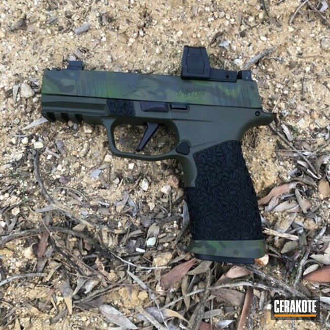 Sig Sauer P365 Coated With Cerakote In H-189, H-210, H-343 And H-240