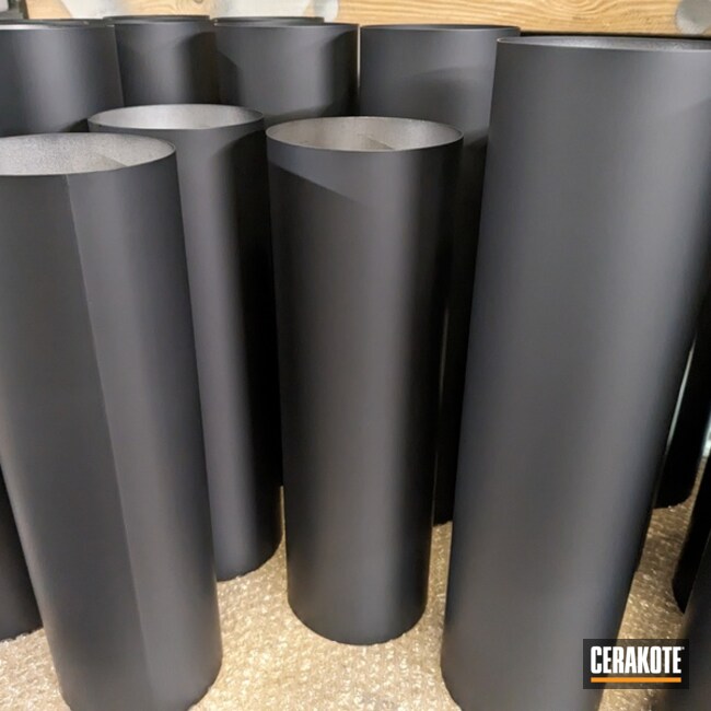 Exhaust Coating Coated With Cerakote In Graphite Black
