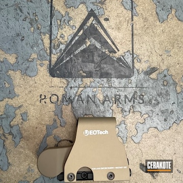 Eotech Xps 3 In Titanium, Flat Dark Earth And Gold Coated With Cerakote In E-250, H-265 And H-122