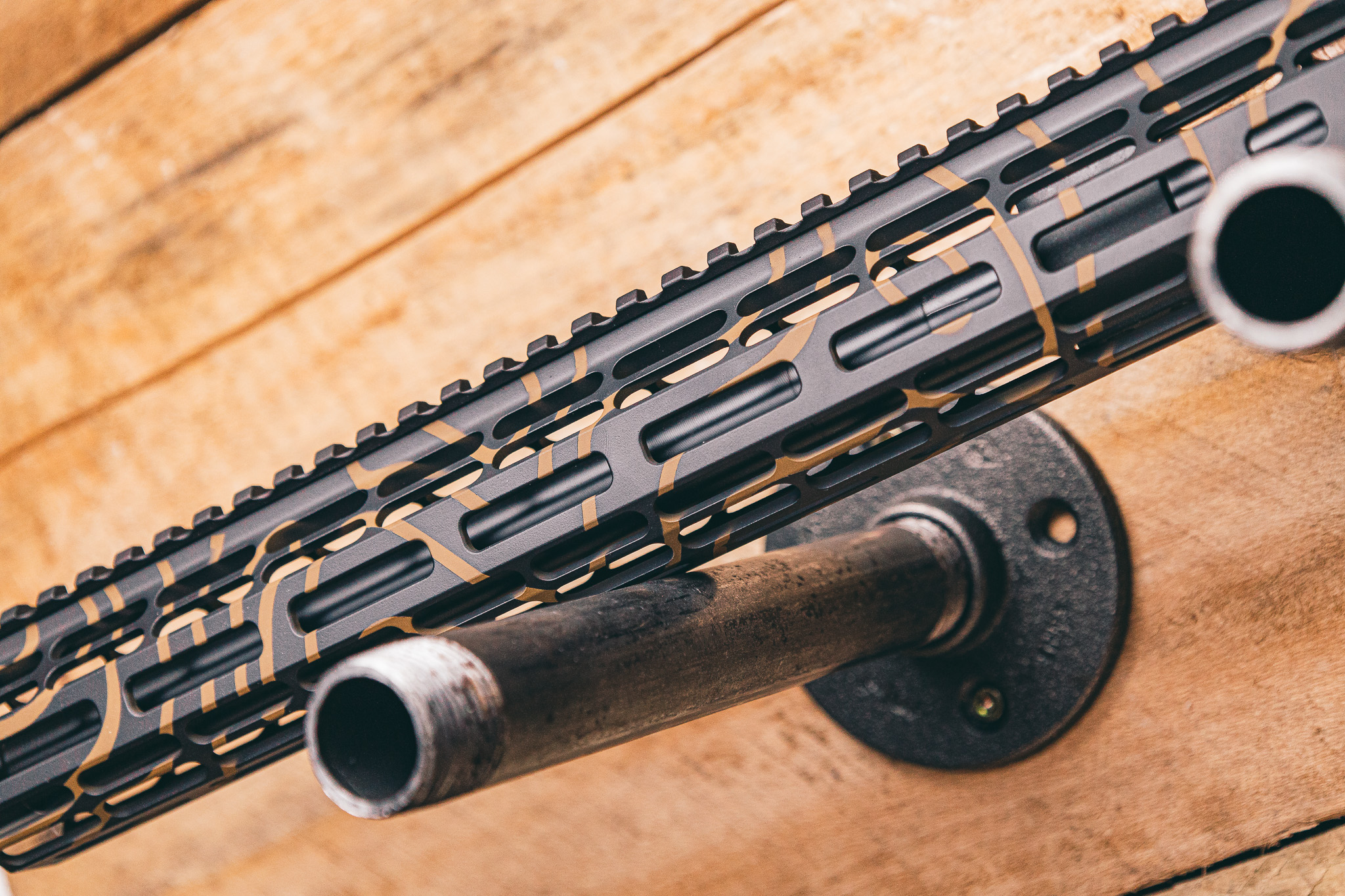 AR Rifle Sets with Custom Topographical Pattern | Cerakote