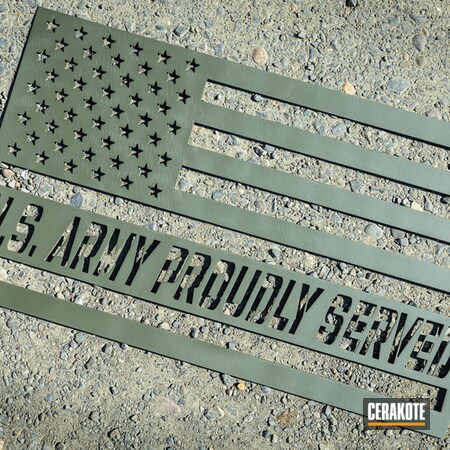 Powder Coating: Mil Spec O.D. Green H-240,Signs,US Army,United States Army,Army,Garage Signs