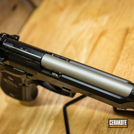 Powder Coating: Pistol Barrel,Beretta M92FS,Titanium E-250,Pistol,Beretta,Barrel,92FS,Berreta 92fs