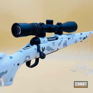 Custom Snow Camo On Savage Rifle