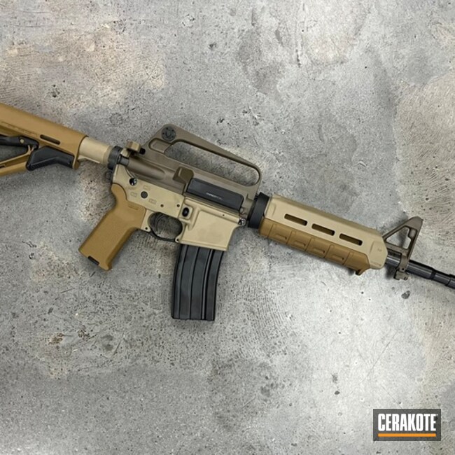 50 Shades Of Fde Ar15 Coated With Cerakote In Patriot Brown, A.i. Dark Earth And Magpul® Flat Dark Earth