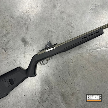 Ruger 10/22 In Magpul Stock Coated With Cerakote In H-236