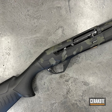 Benelli Super Black Eagle Iii Coated With Cerakote In Tactical Grey, Graphite Black And Mil Spec Green 