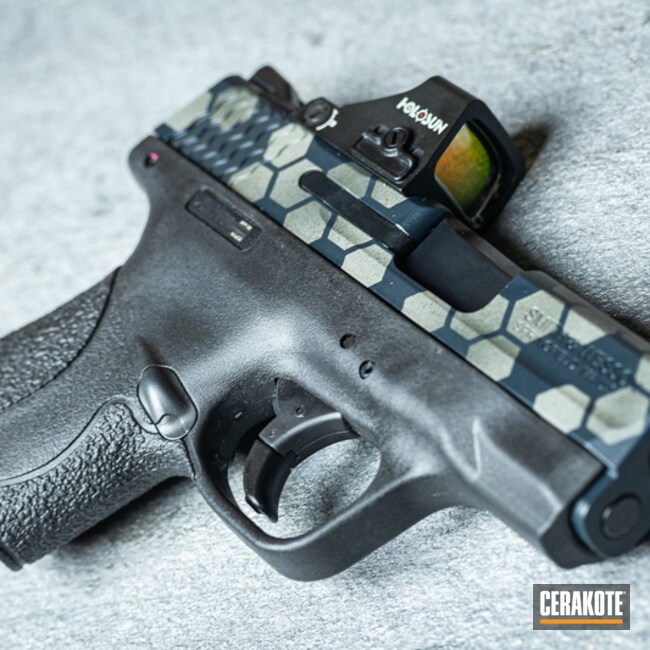 Smith & Wesson M&p Shield With Hex Camo Slide