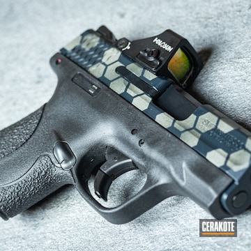 Smith & Wesson M&p Shield With Hex Camo Slide