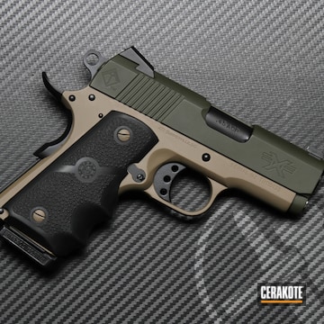 American Tactical 1911 Coated With Cerakote In Graphite Black, Mil Spec O.d. Green And Magpul® Flat Dark Earth