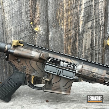 Topo Camo Ar Coated With Cerakote In H-293, H-259, H-146, H-237 And H-148