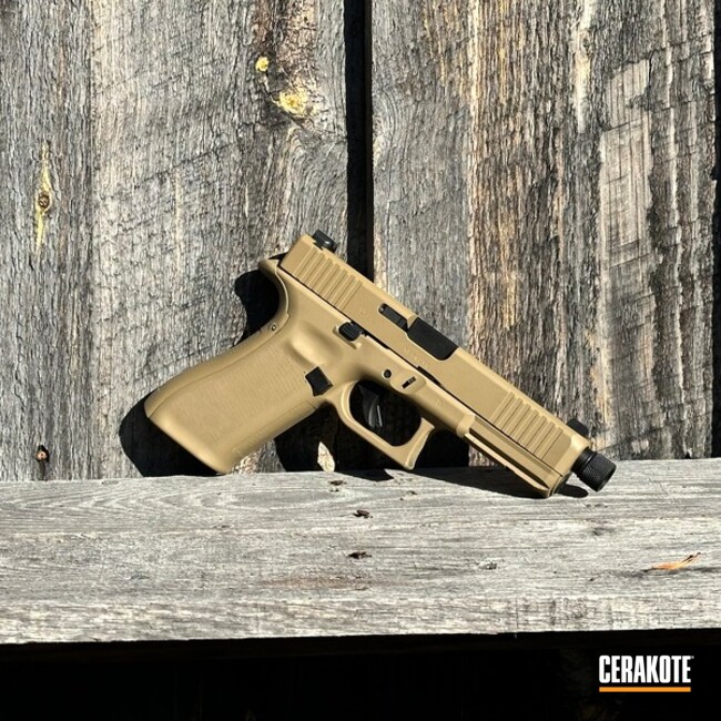 Black N Tan Glock 17 featuring H-235 and H-146 | Cerakote