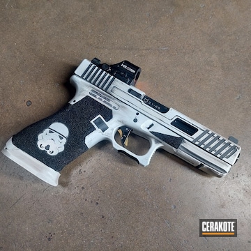Star Wars Stormtrooper Glock Coated With Cerakote In Armor Black And Stormtrooper White