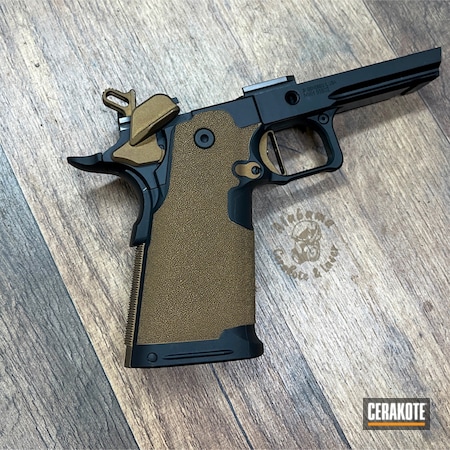 Powder Coating: Handguns,Pistol,Springfield Prodigy,Springfield Armory,Stippling,Burnt Bronze H-148