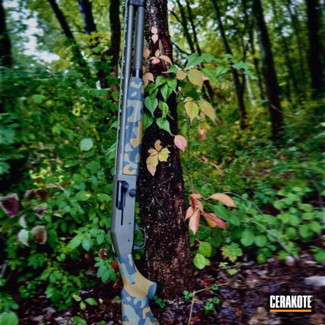 Duck Camo Coated With Cerakote In Noveske Tiger Eye Brown  And Magpul® O.d. Green