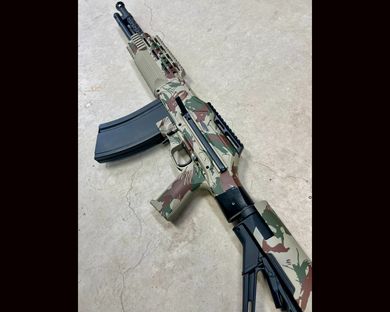 Rhodesian Brushstroke HCAR Bush Gun | Cerakote