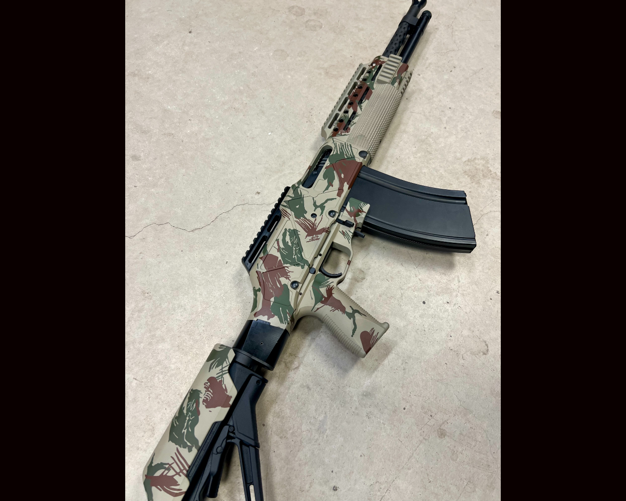 Rhodesian Brushstroke HCAR Bush Gun | Cerakote
