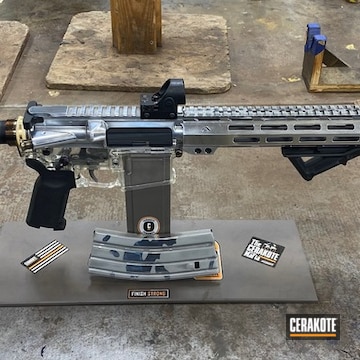 See-through Ar15 Lower Coated With Cerakote In High Gloss Armor Clear