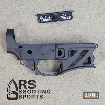 Ar-15 Lower Receiver Coated With Graphite Black H-146
