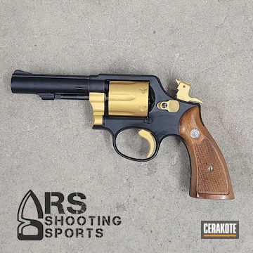 Smith & Wesson Revolver Coated In Gold(h-122) And Graphite Black(h-146)