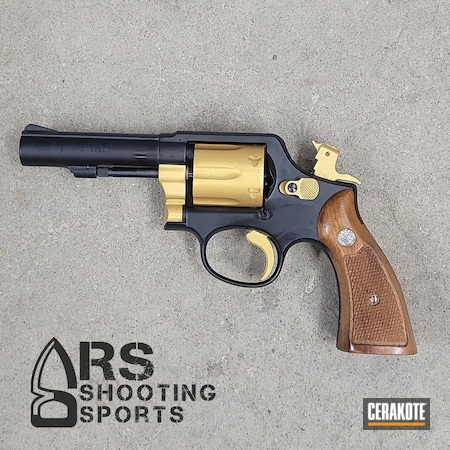 Powder Coating: Graphite Black H-146,Smith & Wesson,Gold H-122,Revolver
