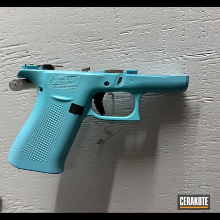 Powder Coating: 9mm,Glock,Kriger Operational Cartel,Glock 43X,Robin's Egg Blue H-175
