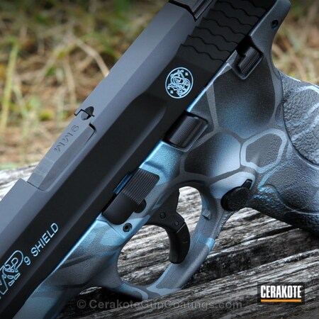 Powder Coating: Graphite Black H-146,Smith & Wesson,M&P Shield,Cerakote,Handguns,BATTLESHIP GREY H-213,M&P Shield 9mm,Tactical Grey H-227