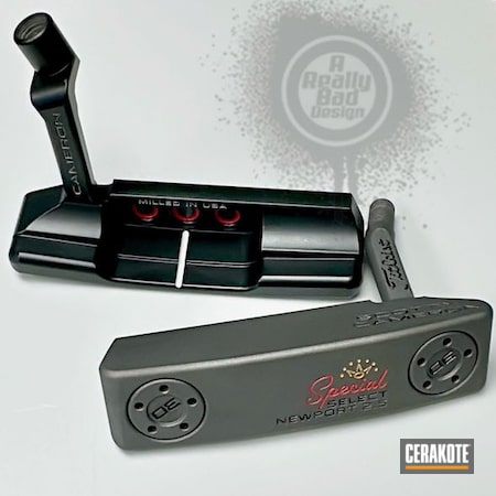 Powder Coating: Putters,Graphite Black H-146,Golf Putters,Gold H-122,Titleist,RUBY RED H-306,Scotty Cameron Putters,Tungsten H-237,putter head,Putter