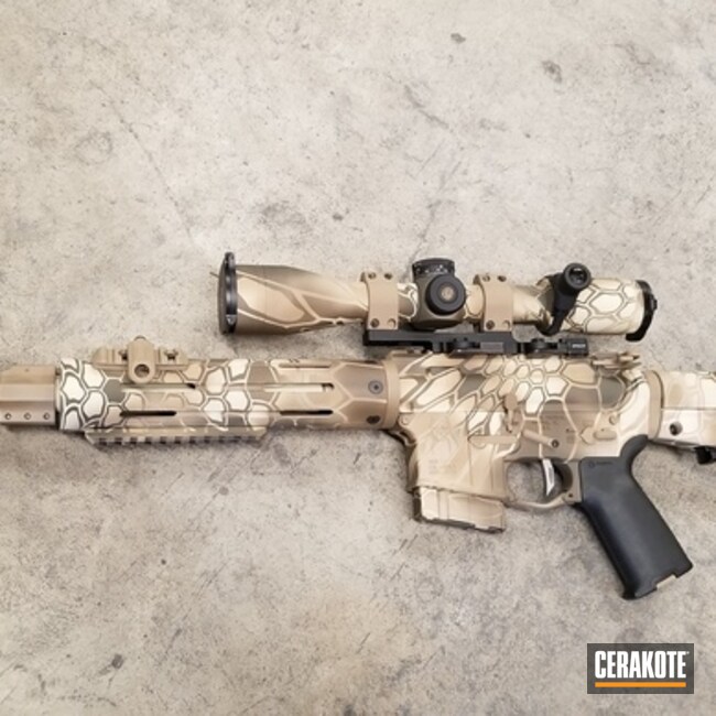 Cerakoted Ar 15 In H-143, H-199, H-265, And H-226 With Kryptek Pattern