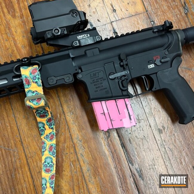 Lmt With Pink Manga Mag Coated With Cerakote In H-244 And H-146