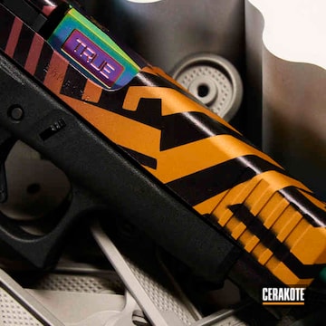 Custom Order Glock, Coated In Custom Camouflage "the Joe Exotic"
