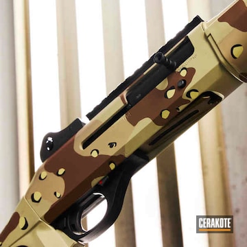Benellie Shotgun Coated In Chocolate Chip Camouflage