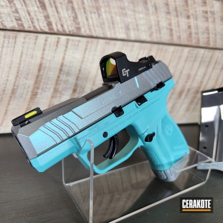 Powder Coating: Handguns,Pistol,Tiffany Blue,Shimmer Aluminum H-158,Cerakote FX TYPHOON FX-109,Robin's Egg Blue H-175,Handgun