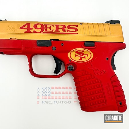 Powder Coating: 49ers,Gold H-122,FIREHOUSE RED H-216