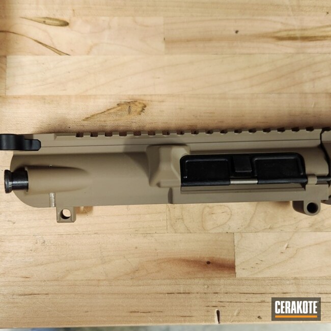 Ar Lower And Upper Coated With Cerakote In Flat Dark Earth