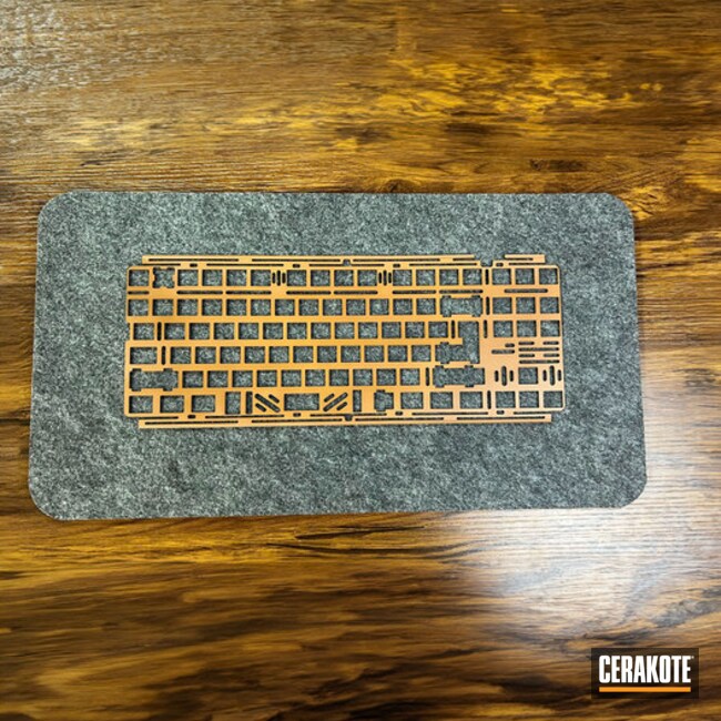 Matte Ceramic Clear F2-84 Copper Plate - Custom Mechanical Keyboard