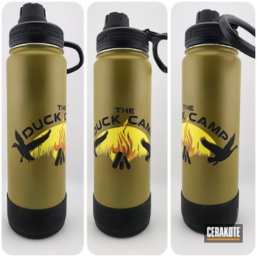 Inchthe Duck Campinch Tumbler Coated With Cerakote In C-300, H-309, H-340 And H-146