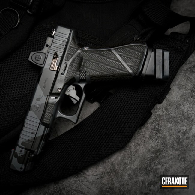 Armor Black, Tactical Grey And Sniper Grey Glock 45 In Urban Camo
